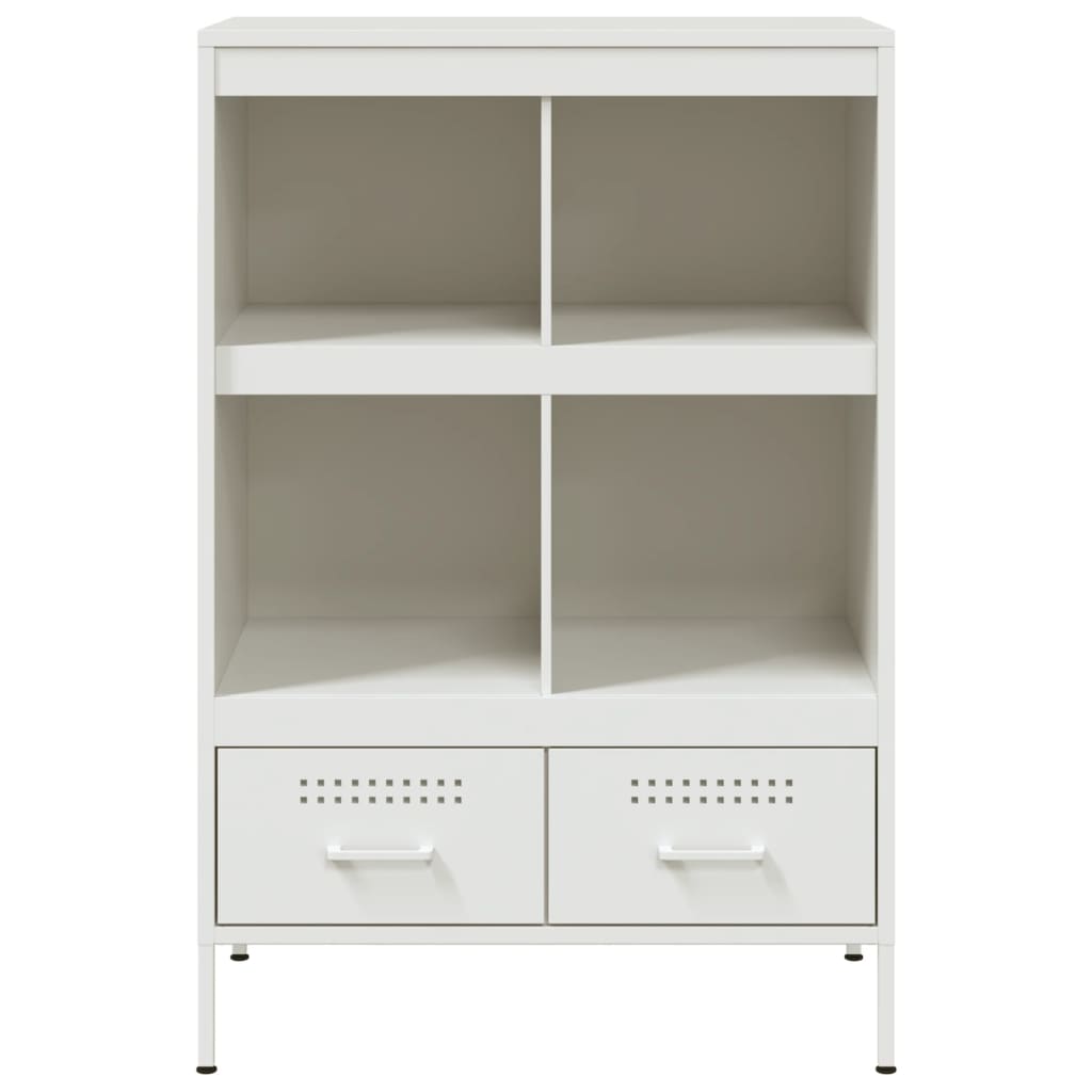 Highboard hvit 68x39x101,5 cm stål