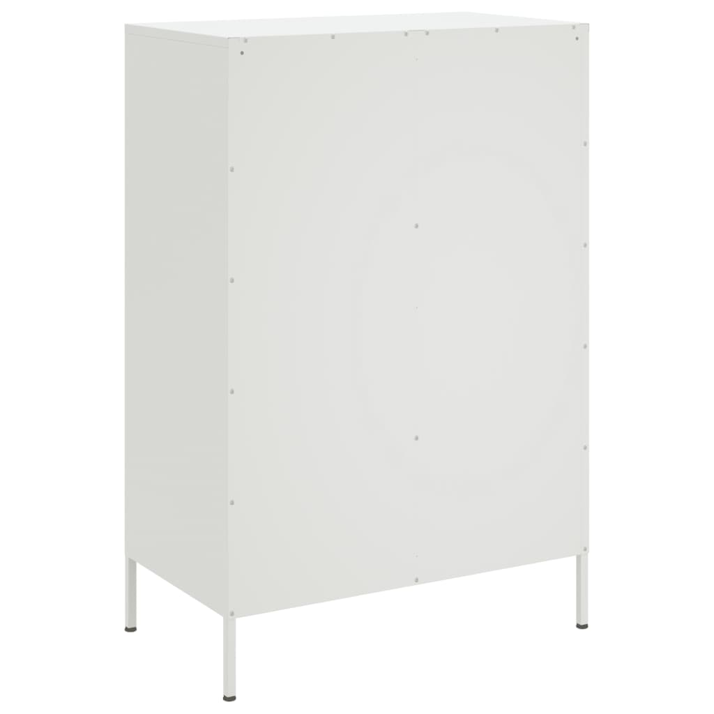 Highboard hvit 68x39x101,5 cm stål