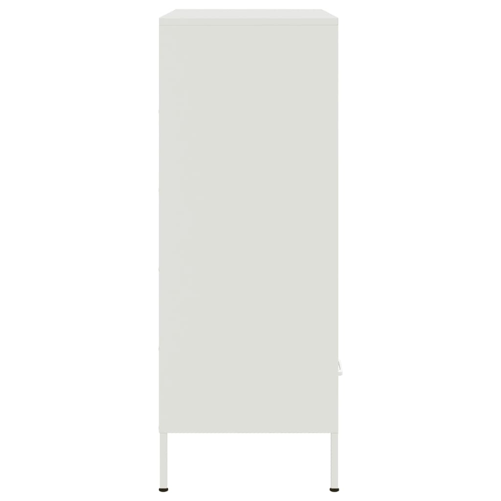 Highboard hvit 68x39x101,5 cm stål