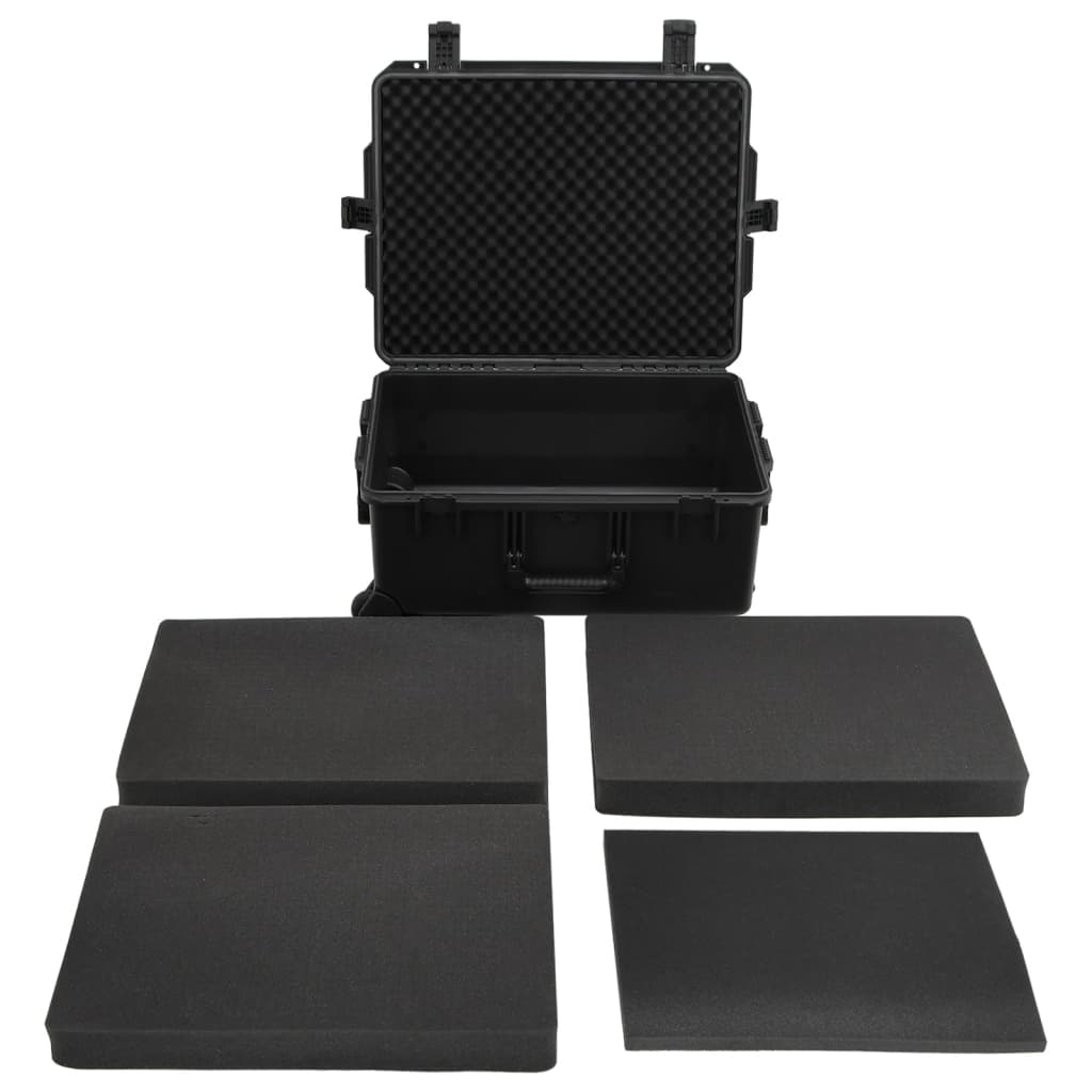 Bærbar flykasse svart 62,5x50x28,5 cm PP