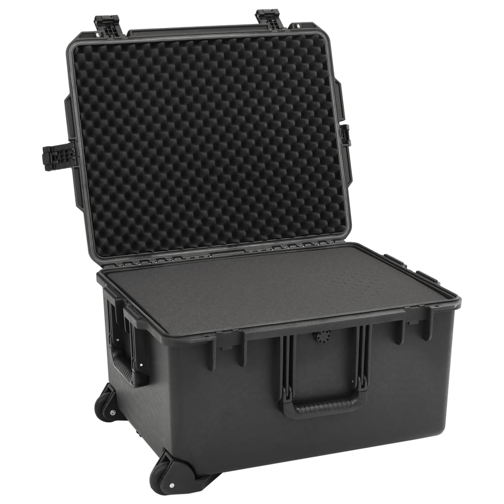 Bærbar flykasse svart 62,5x49,5x37 cm PP