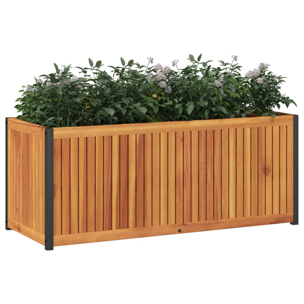 Plantekasse 110x45x44 cm helte akasie og stål