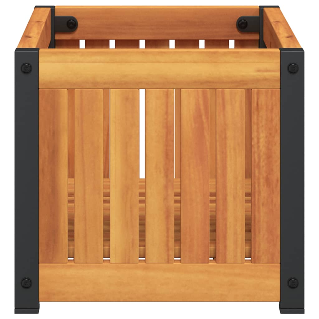 Plantekasse 45x30x27,5 cm helte akasie og stål