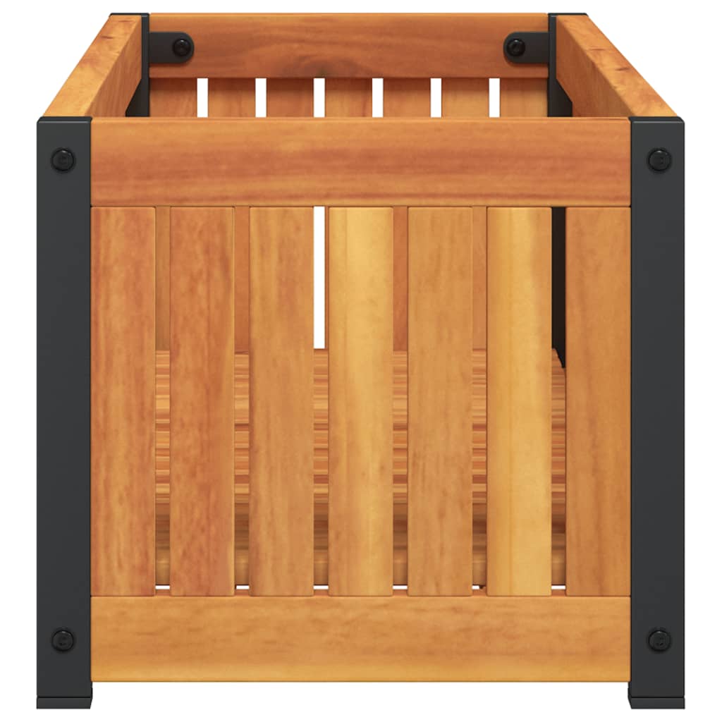 Plantekasse 80x30x27,5 cm helte akasie og stål