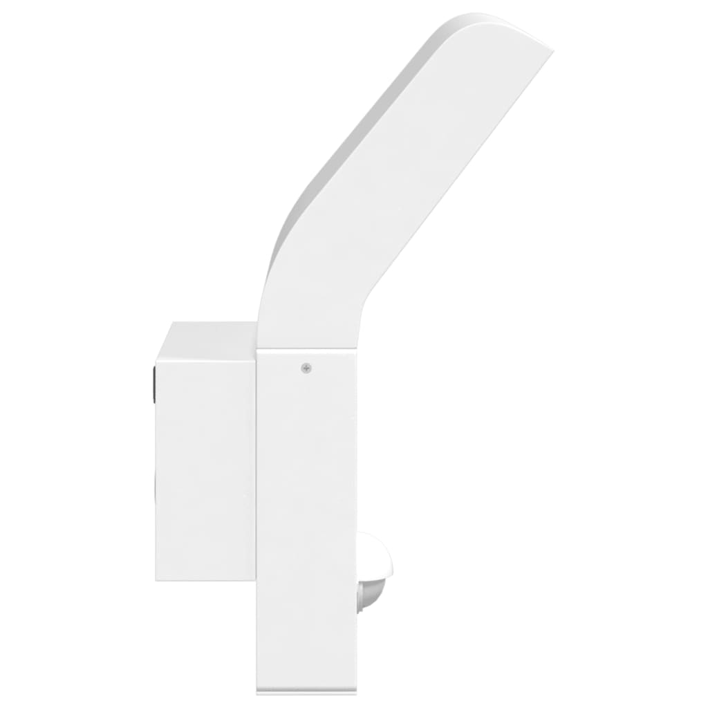 Veggmonterte LED-utelamper sensorer 2 stk hvit støpt aluminium