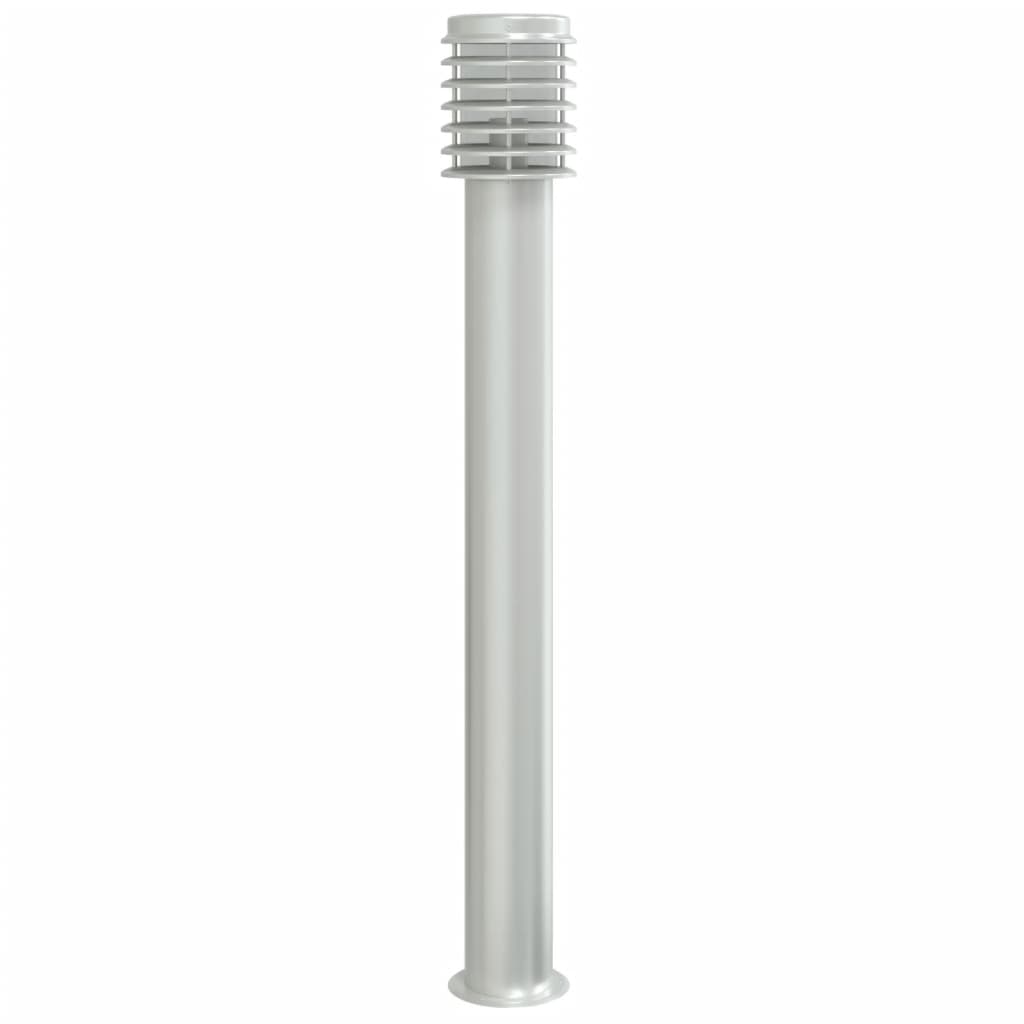 Utendørs gulvlamper 3 stk sølv 110 cm rustfritt stål