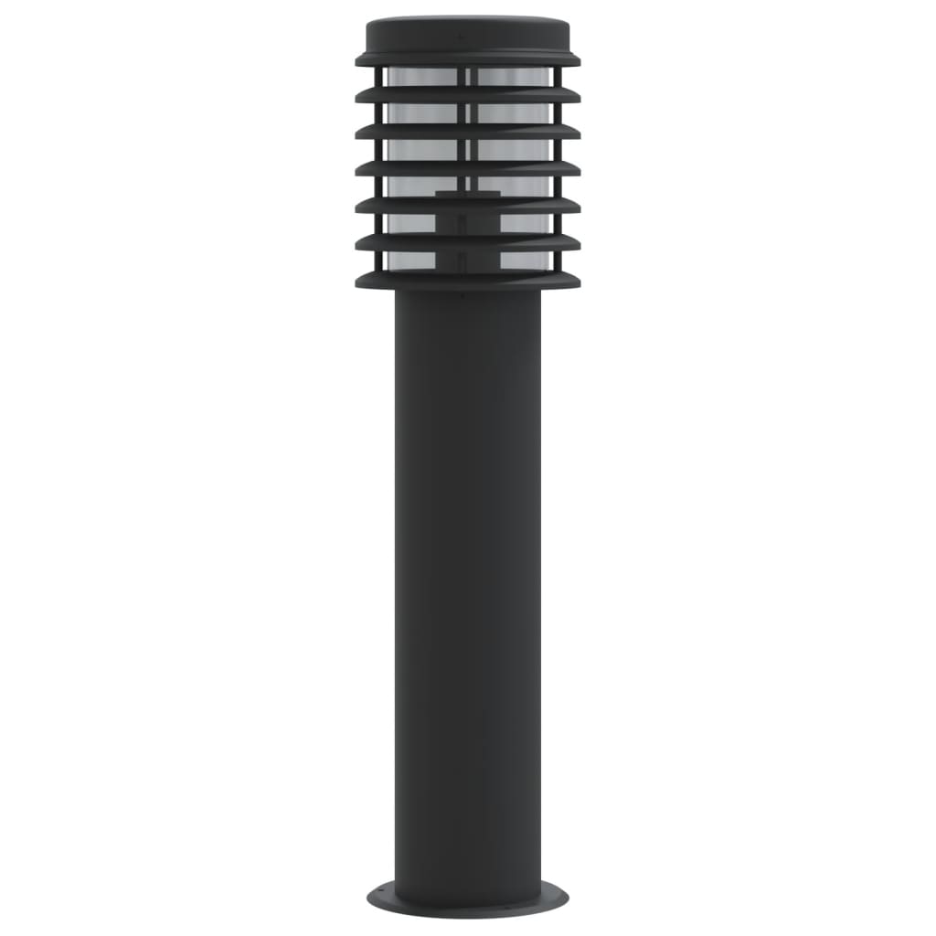 Utendørs gulvlampe svart 60 cm rustfritt stål