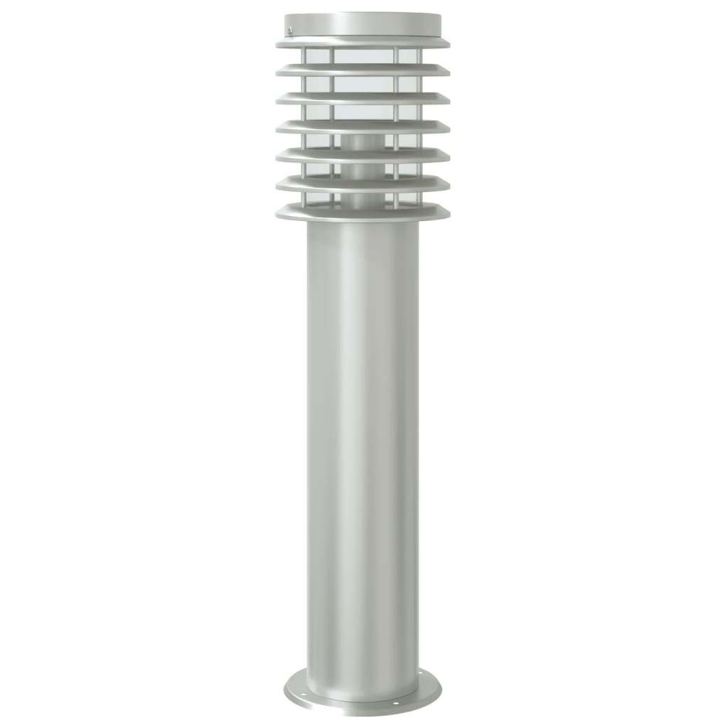Utendørs gulvlamper med sensorer 3stk sølv 60 cm rustfritt stål