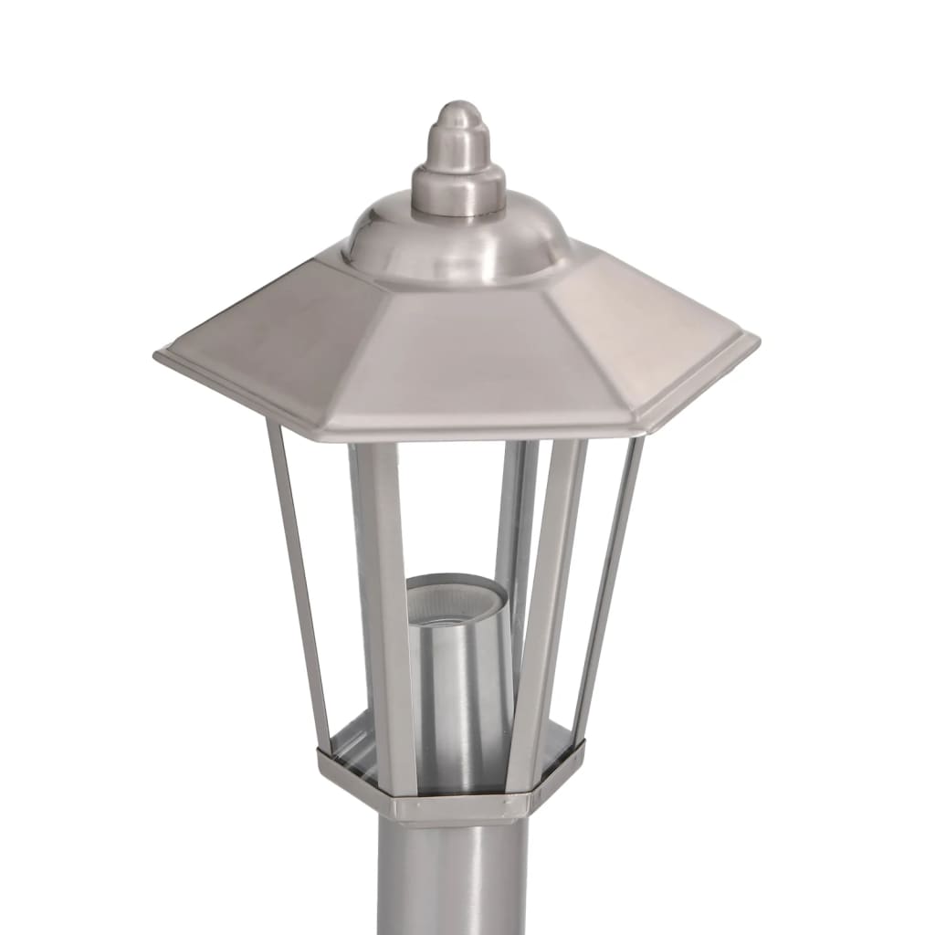 Utendørs gulvlampe sølv 80 cm rustfritt stål