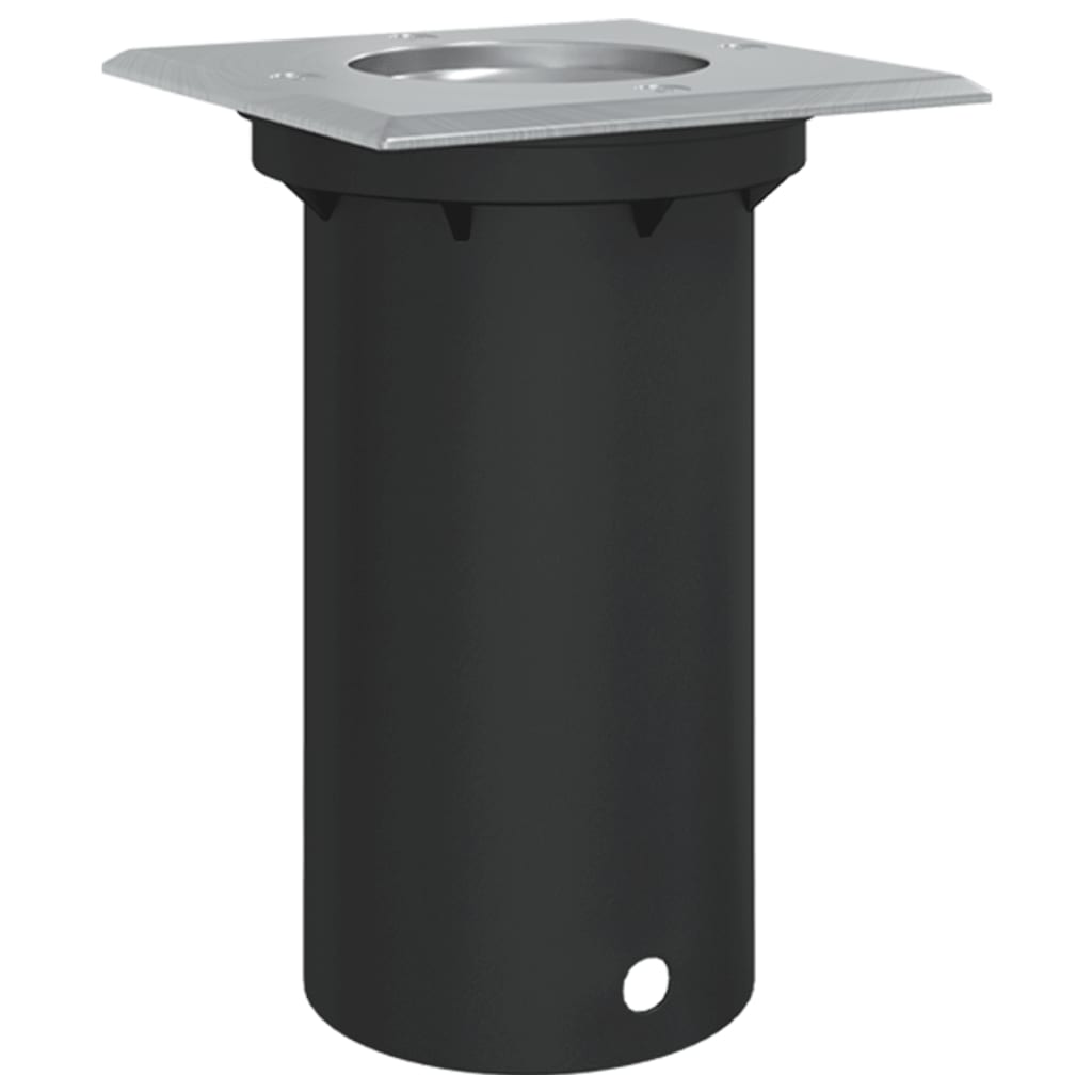 Utendørs gulvlampe firkantet svart 10,5x10,5 cm støpt aluminium