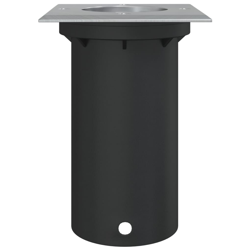 Utendørs gulvlampe firkantet svart 10,5x10,5 cm støpt aluminium