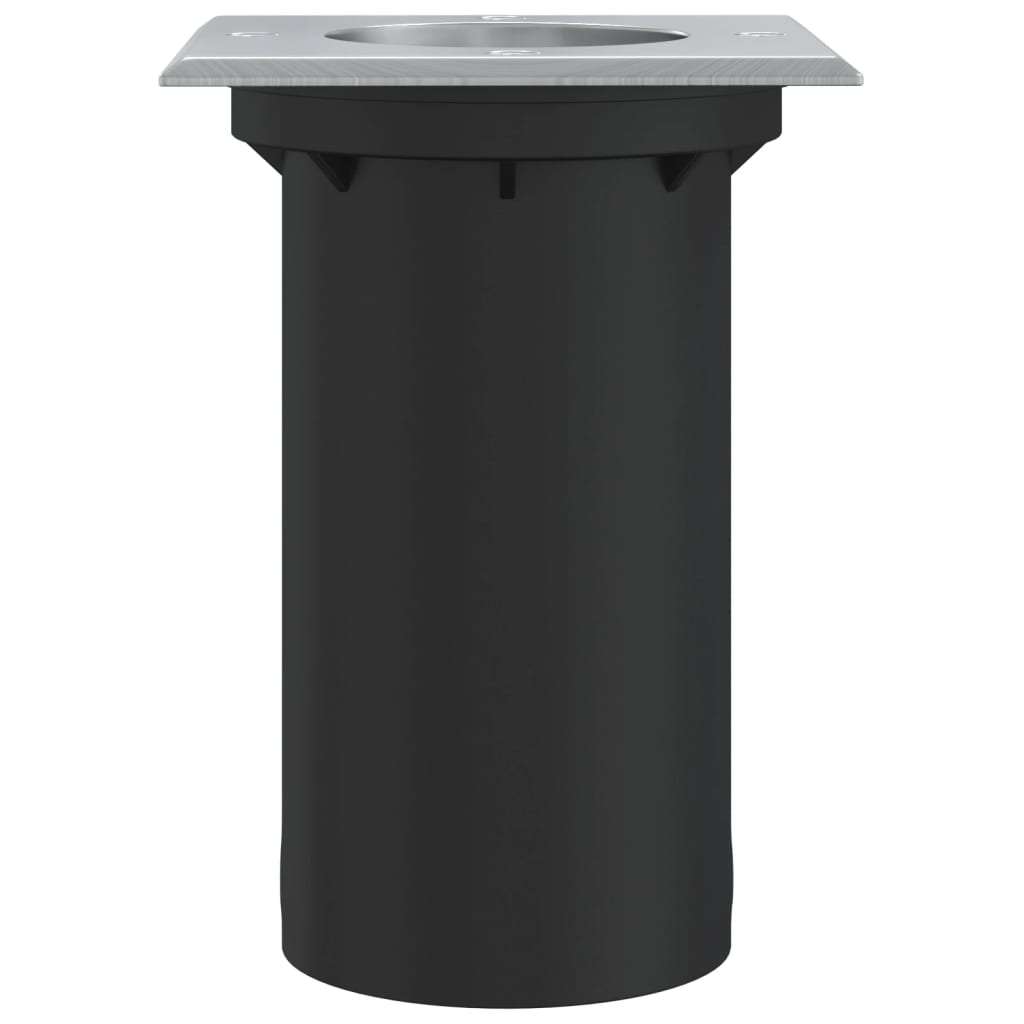 Utendørs gulvlampe firkantet svart 10,5x10,5 cm støpt aluminium