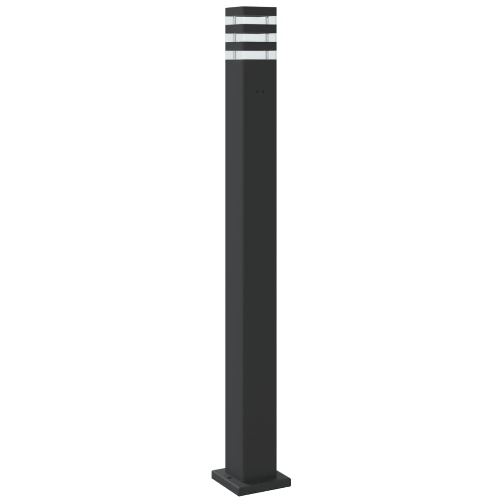 Utendørs gulvlampe svart 110 cm aluminium vidaXL