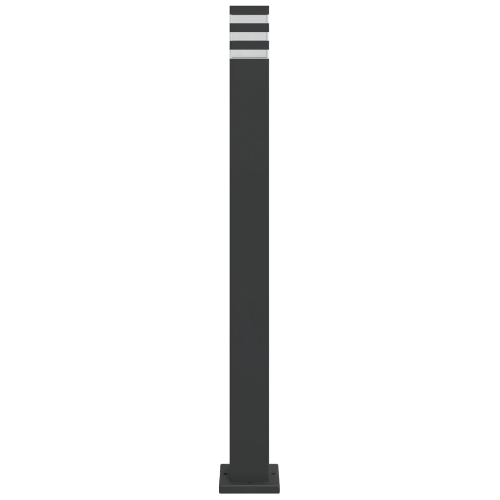 Utendørs gulvlamper 3 stk svart 110 cm aluminium