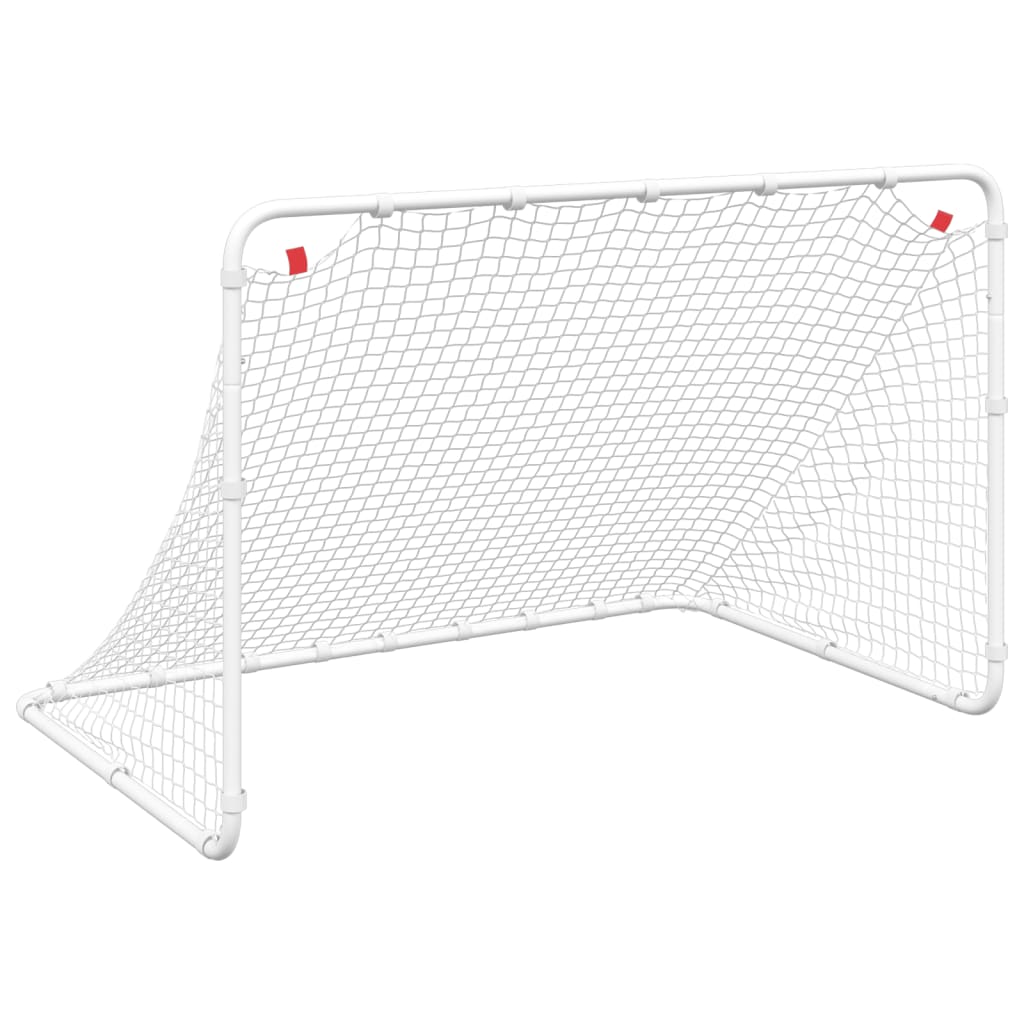 Fotballmål hvit 122x81x81 cm stål