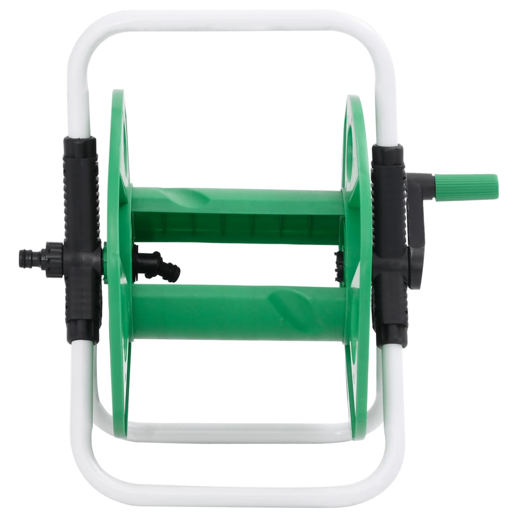 Frittstående slangetrommel for 45 m 1/2" slange stål grønn