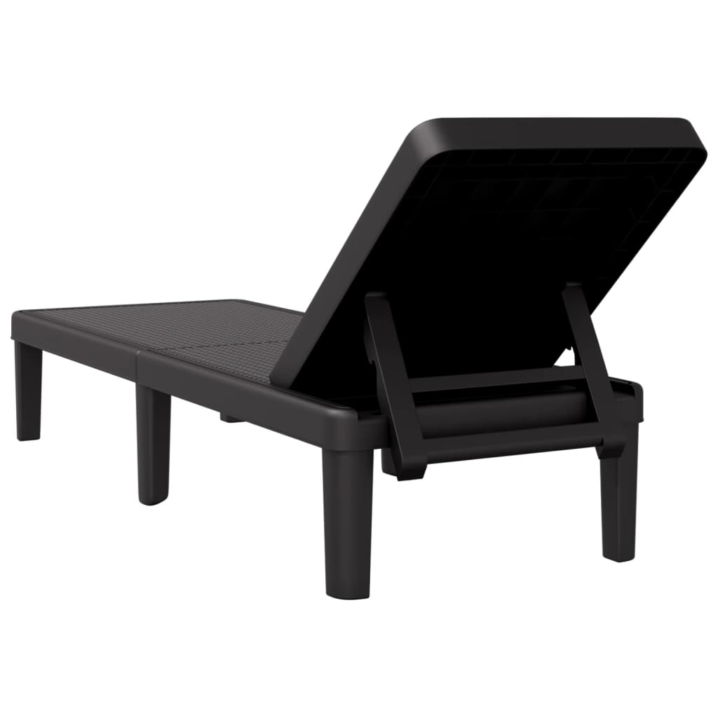 Høydejusterbar solseng 4-veis 155,5x57x28 cm polypropylen