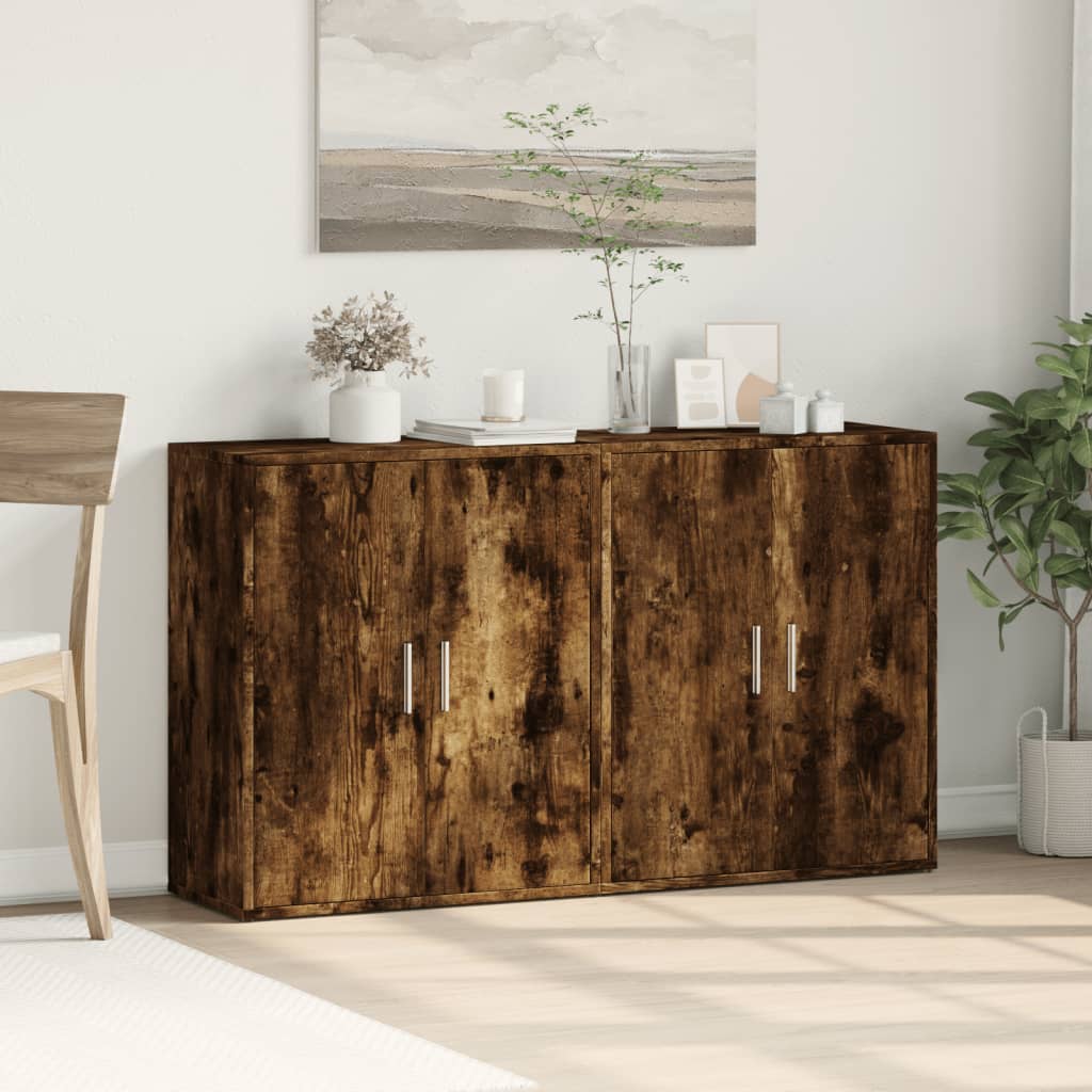 Skjenker 2 røkt eik 60x31x70 cm konstruert tre