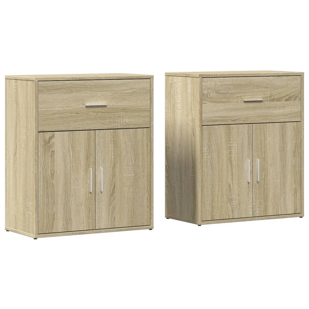 Skjenker 2 sonoma eik 60x31x70 cm konstruert tre