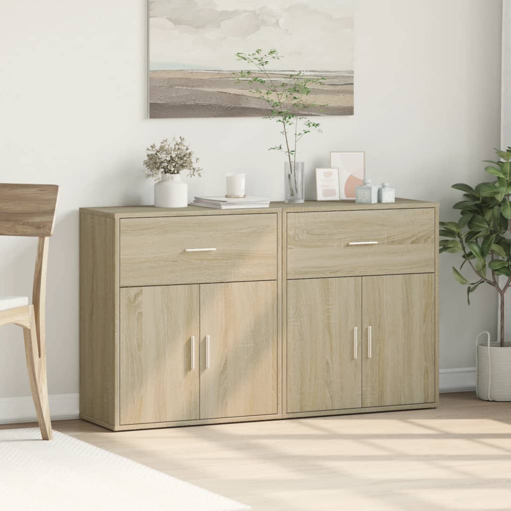 Skjenker 2 sonoma eik 60x31x70 cm konstruert tre
