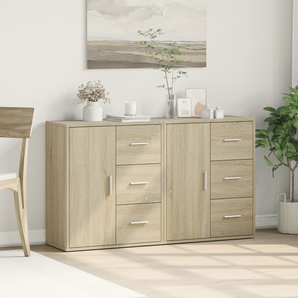 Skjenker 2 sonoma eik 60x31x70 cm konstruert tre