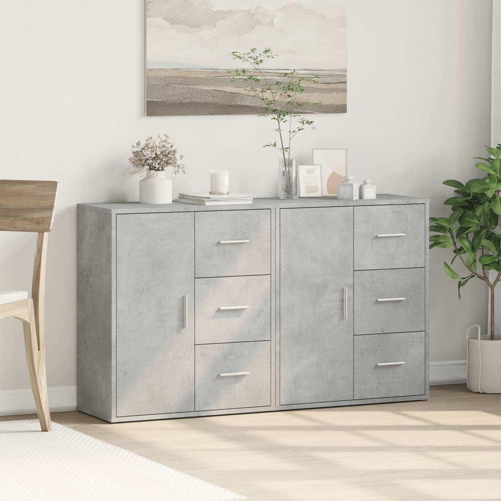 Skjenker 2 betonggrå 60x31x70 cm konstruert tre
