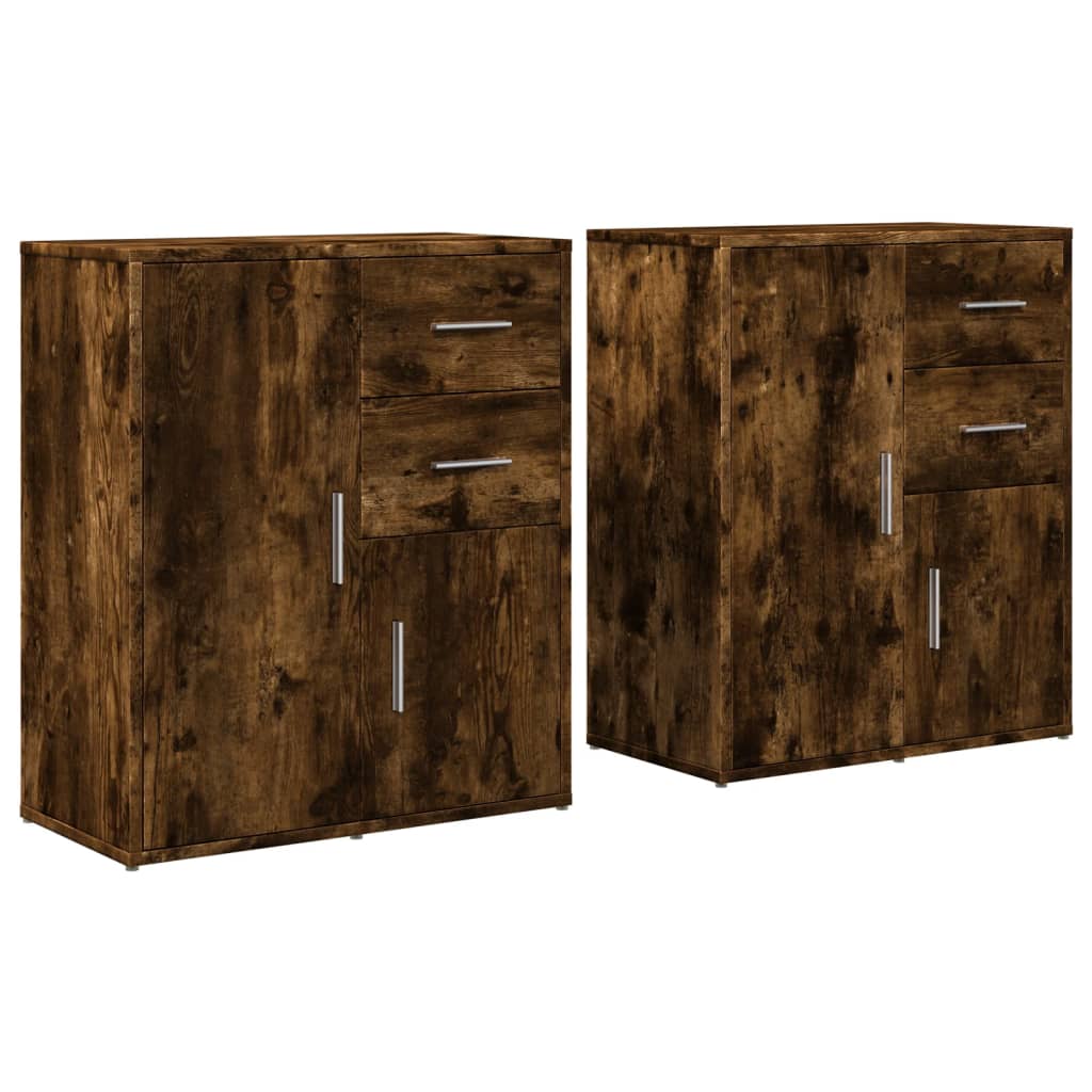 Skjenker 2 røkt eik 60x31x70 cm konstruert tre