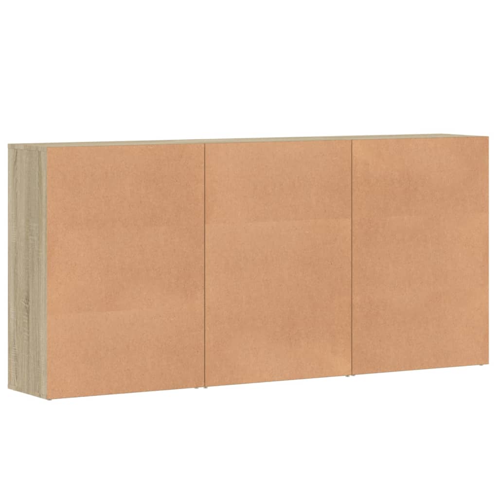 Skjenker 3 stk sonoma eik 60x31x84 cm konstruert tre vidaXL