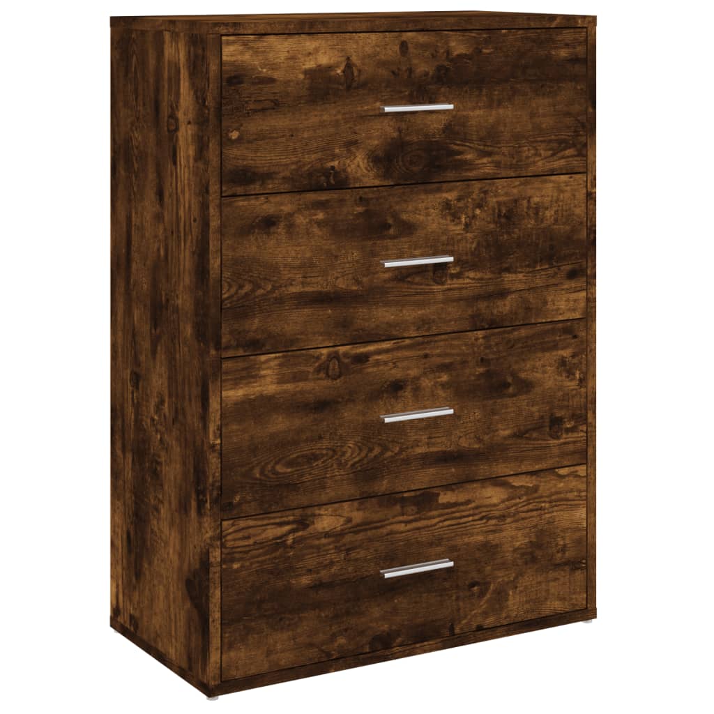 Skjenker 2 stk røkt eik 60x31x84 cm konstruert tre