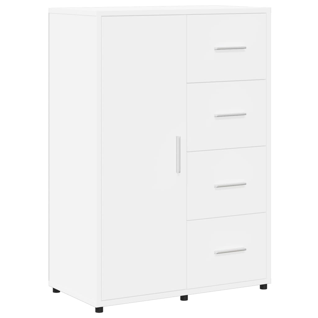 Skjenker 2 stk hvit 60x31x84 cm konstruert tre