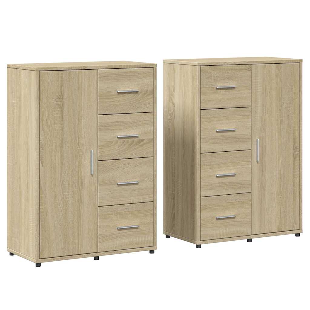 Skjenker 2 stk sonoma eik 60x31x84 cm konstruert tre