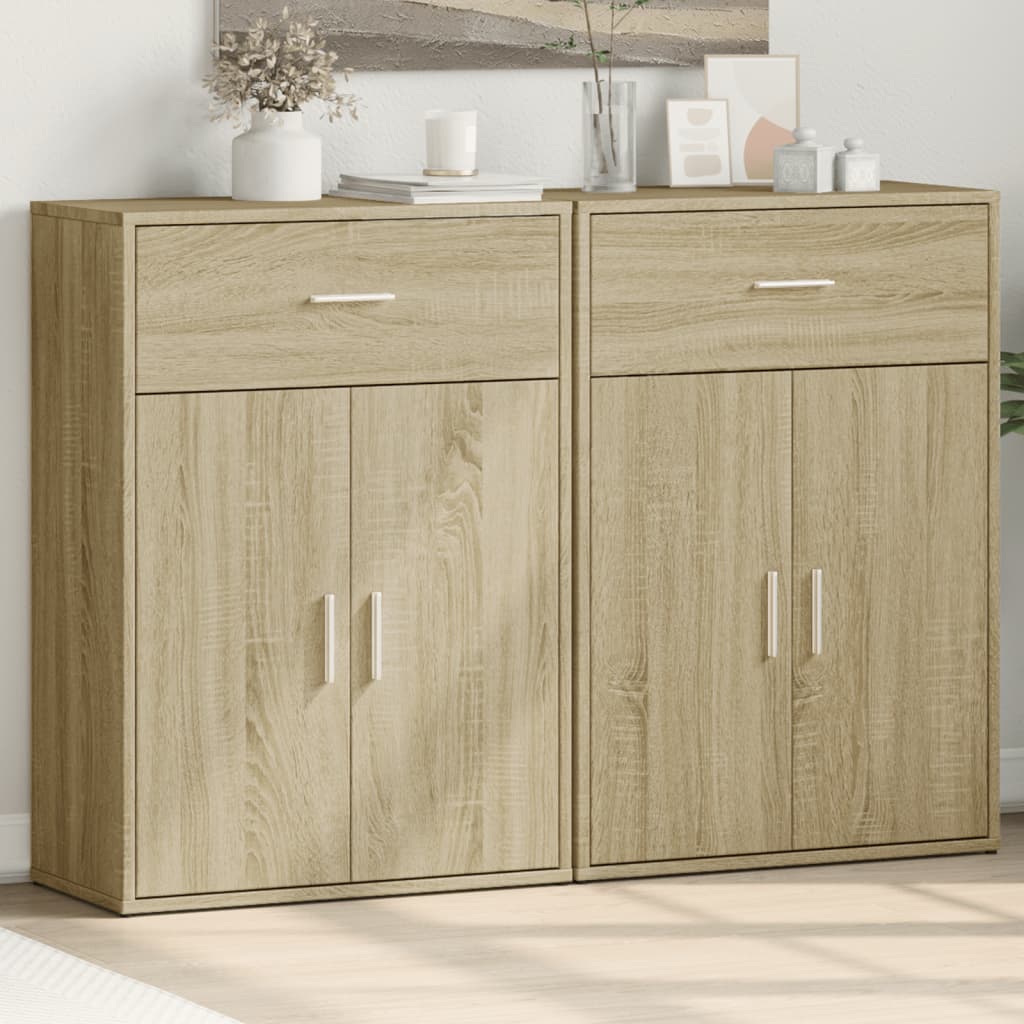 Skjenker 2 sonoma eik 60x30x84 cm konstruert tre