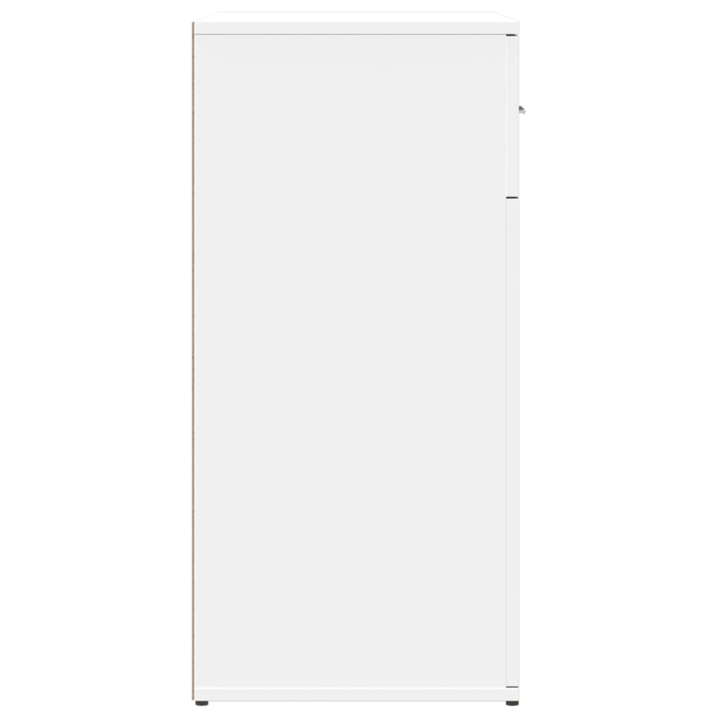 Skjenker 2 stk hvit 79x38x80 cm konstruert tre