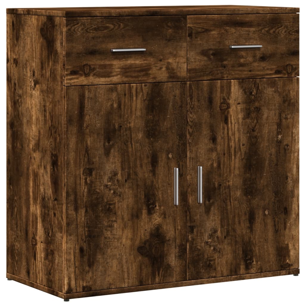 Skjenker 2 stk røkt eik 79x38x80 cm konstruert tre