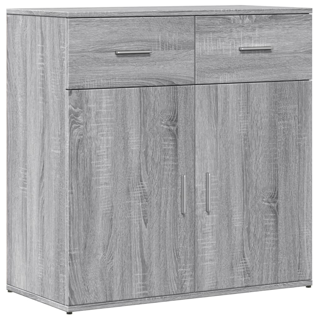 Skjenker 2 stk grå sonoma 79x38x80 cm konstruert tre