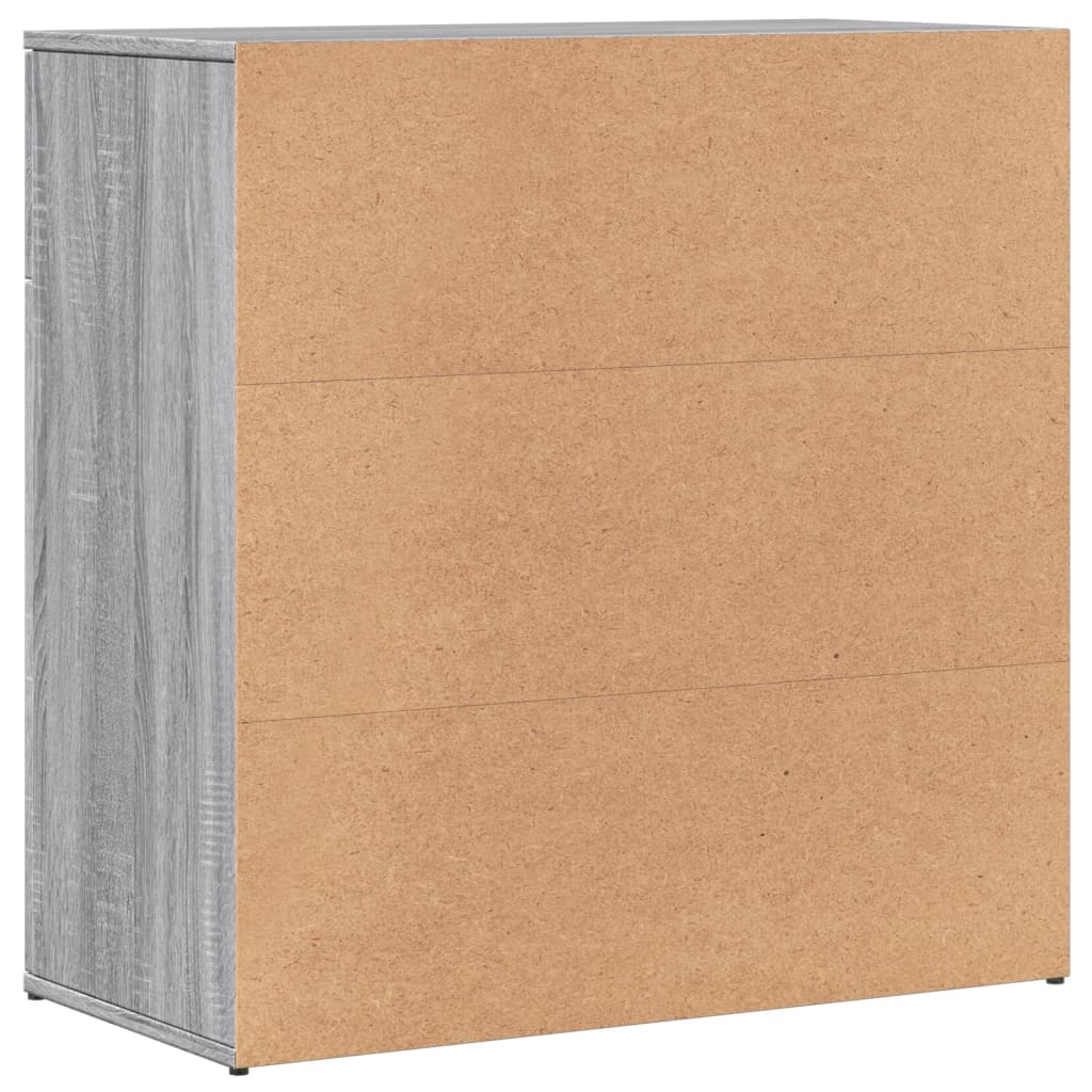 Skjenker 2 stk grå sonoma 79x38x80 cm konstruert tre