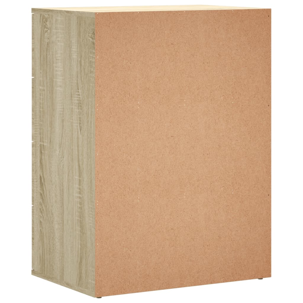 Skjenker 2 stk sonoma eik 60x39x80 cm konstruert tre