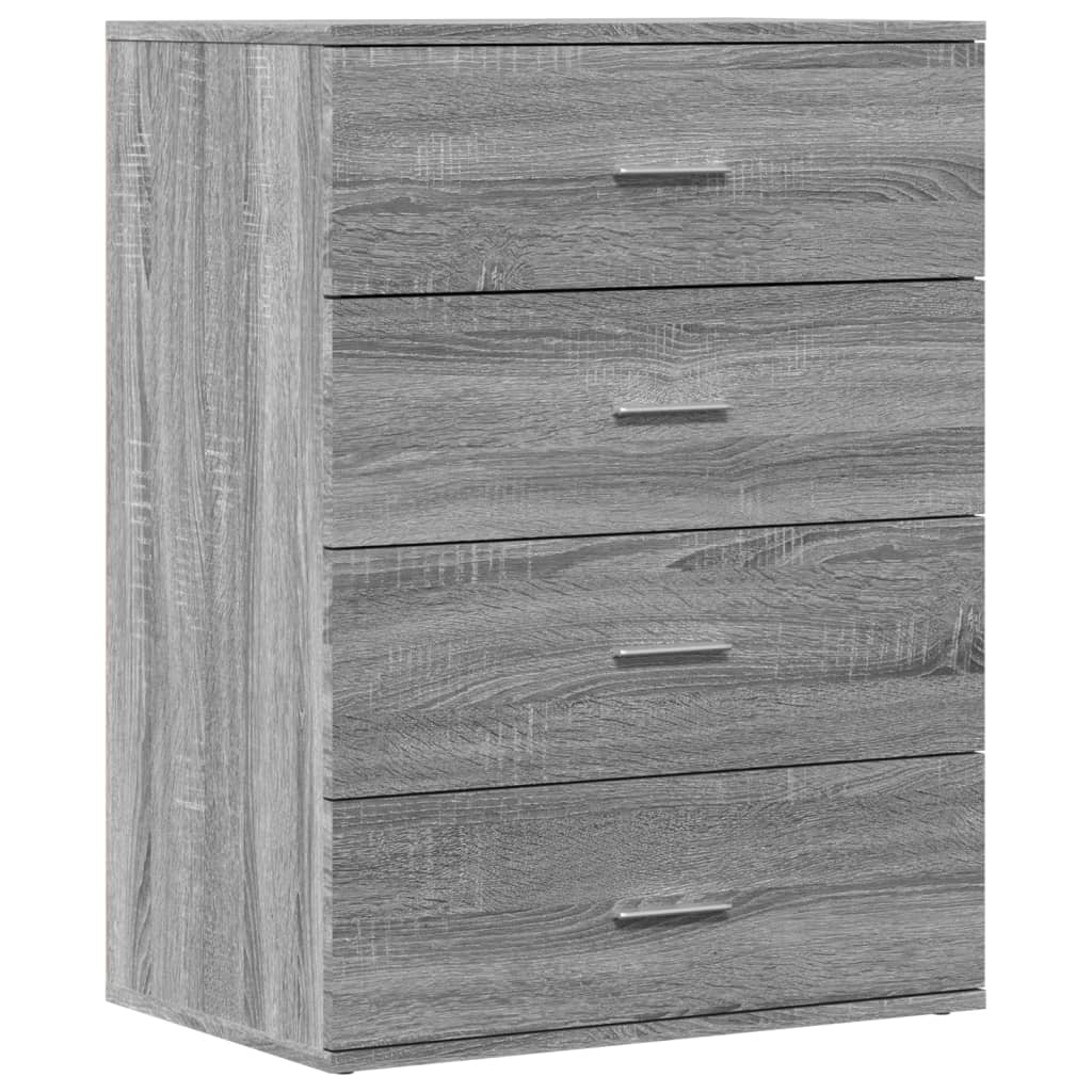 Skjenker 2 stk grå sonoma 60x39x80 cm konstruert tre