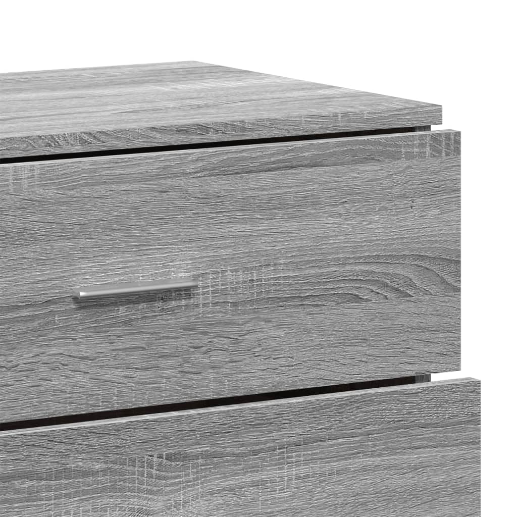 Skjenker 2 stk grå sonoma 60x39x80 cm konstruert tre