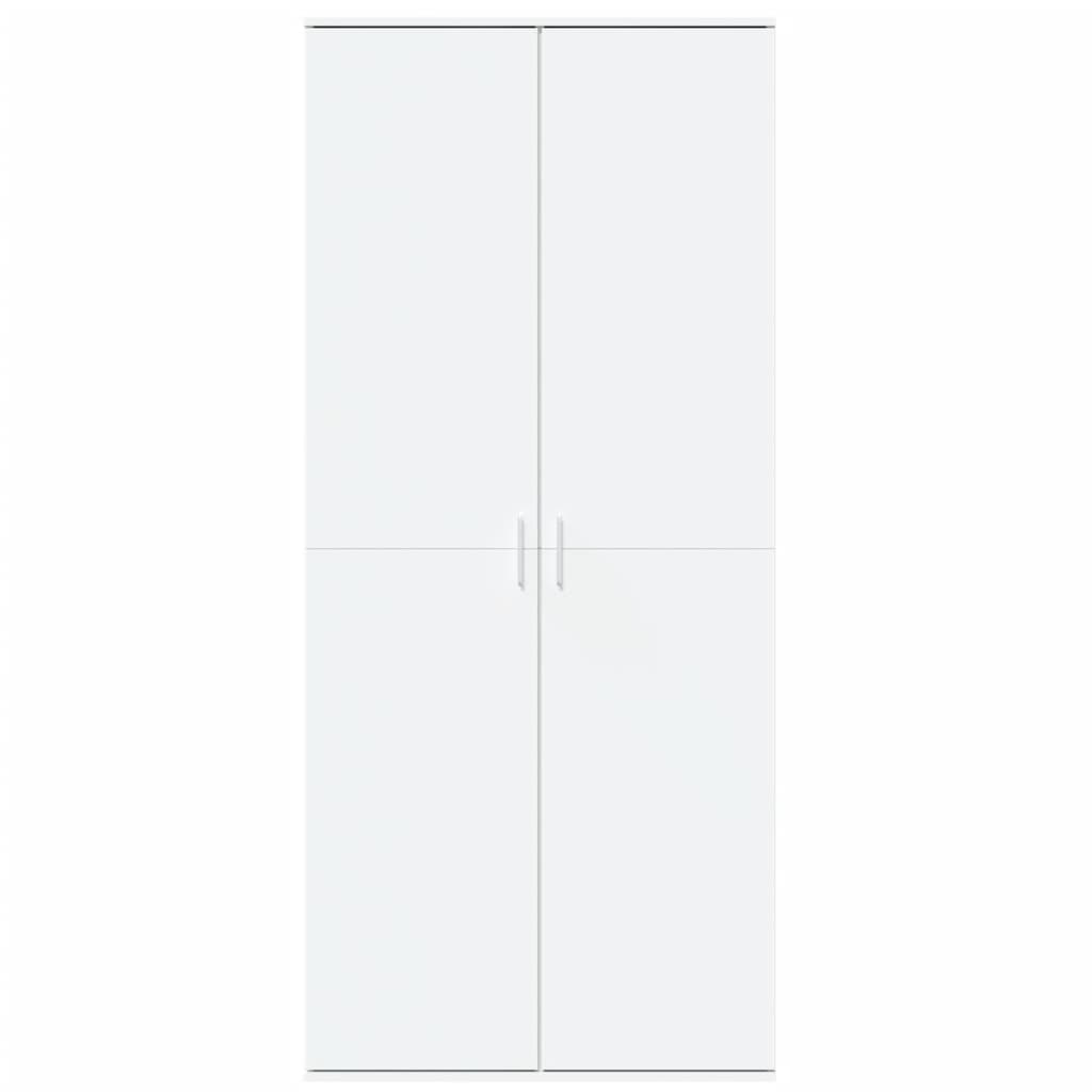 Highboard hvit 80x35x180 cm konstruert tre