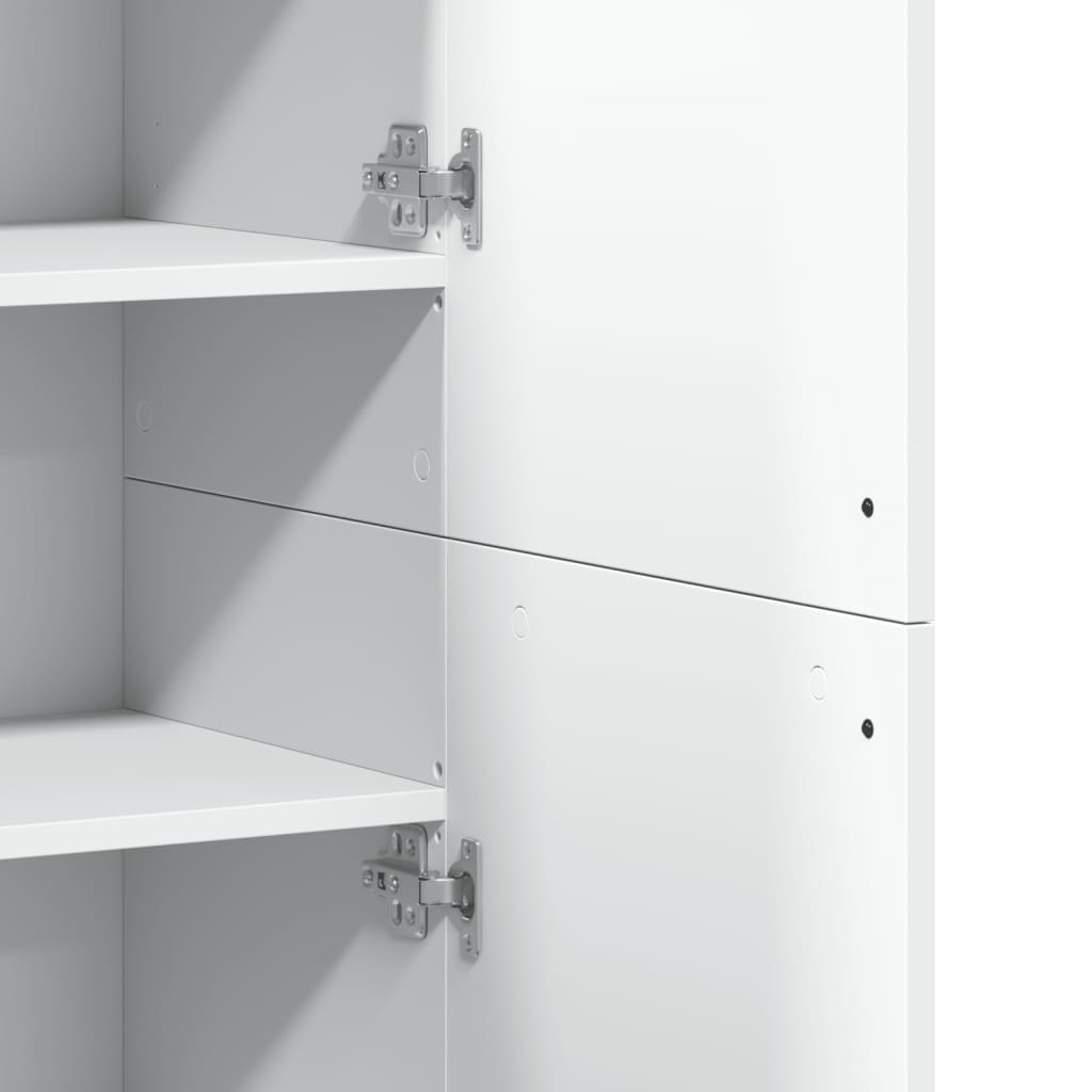 Highboard hvit 80x35x180 cm konstruert tre