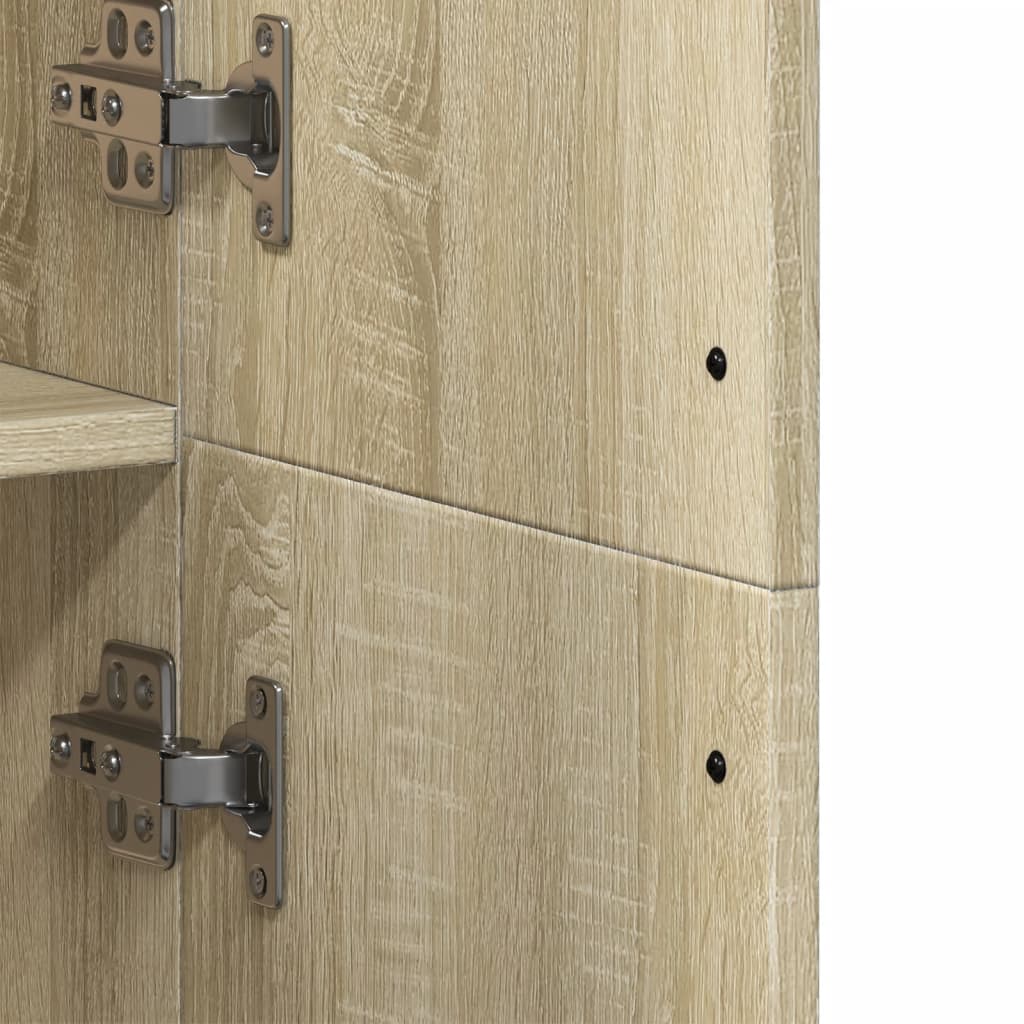 Highboard sonoma eik 70x35x180 cm konstruert tre