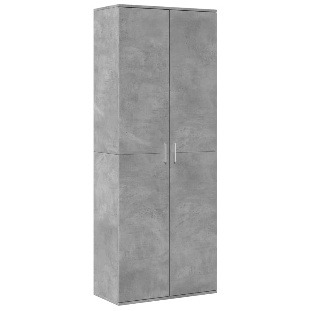 Highboard betonggrå 70x35x180 cm konstruert tre