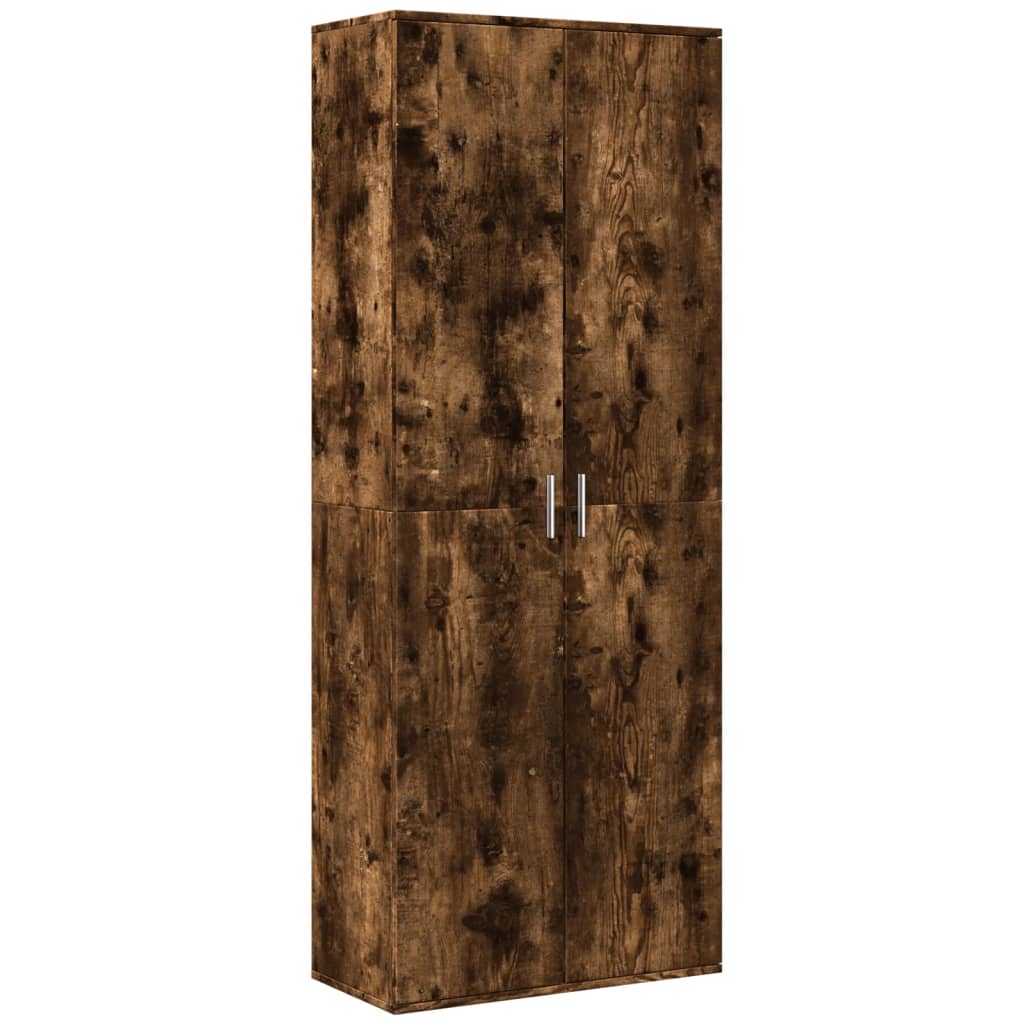 Highboard røkt eik 70x35x180 cm konstruert tre