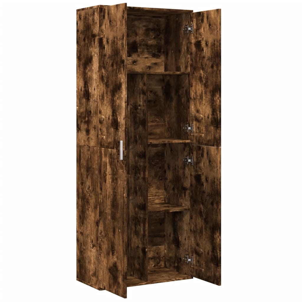 Highboard røkt eik 70x35x180 cm konstruert tre
