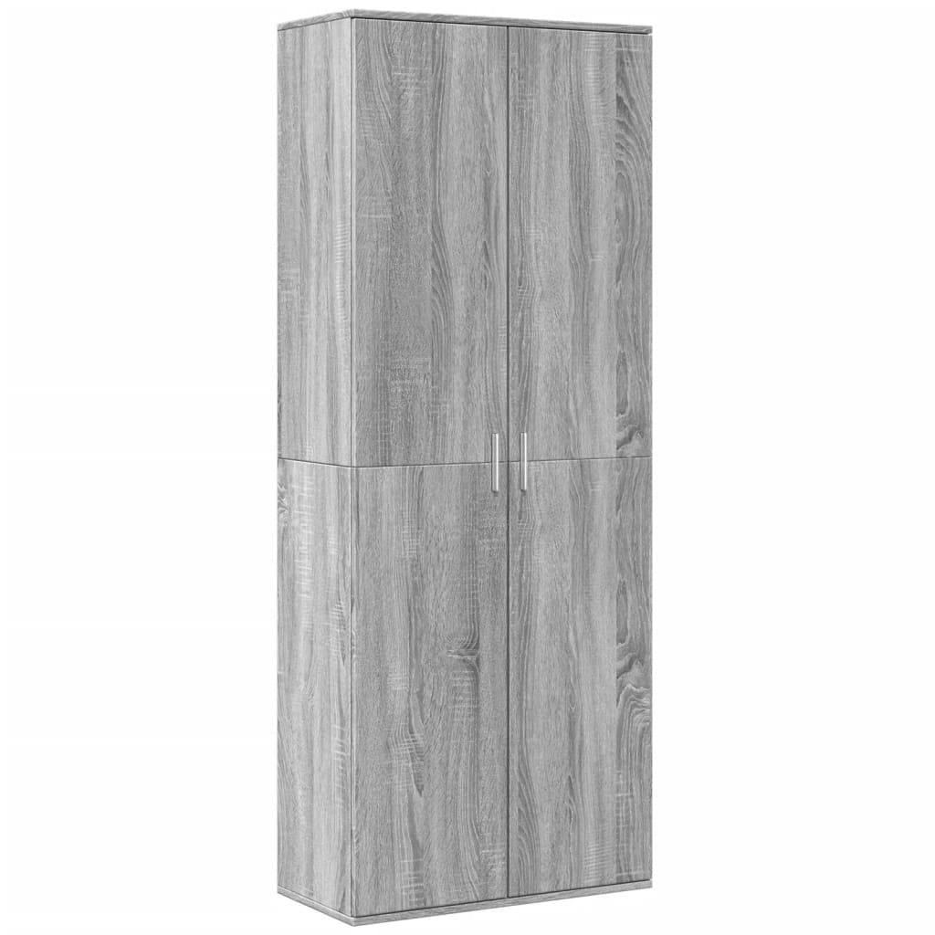 Highboard grå sonoma 70x35x180 cm konstruert tre