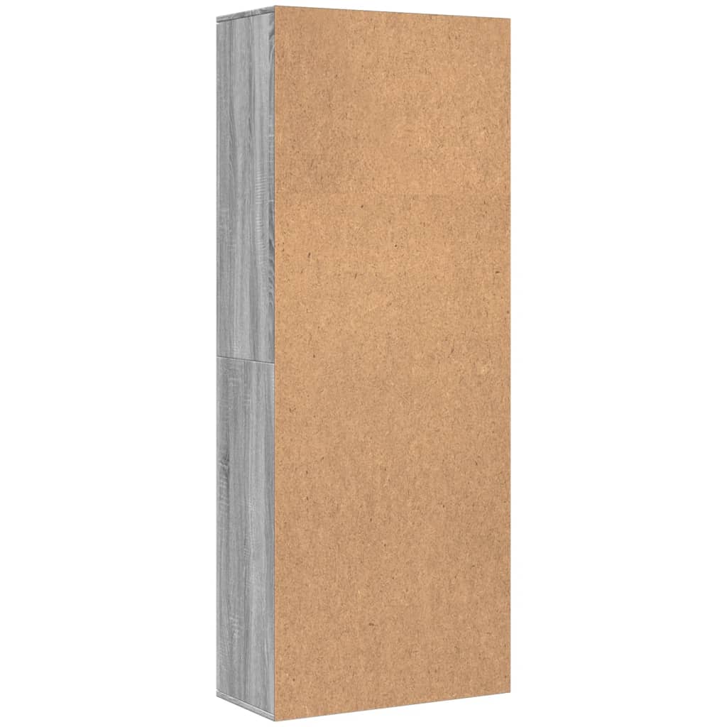 Highboard grå sonoma 70x35x180 cm konstruert tre