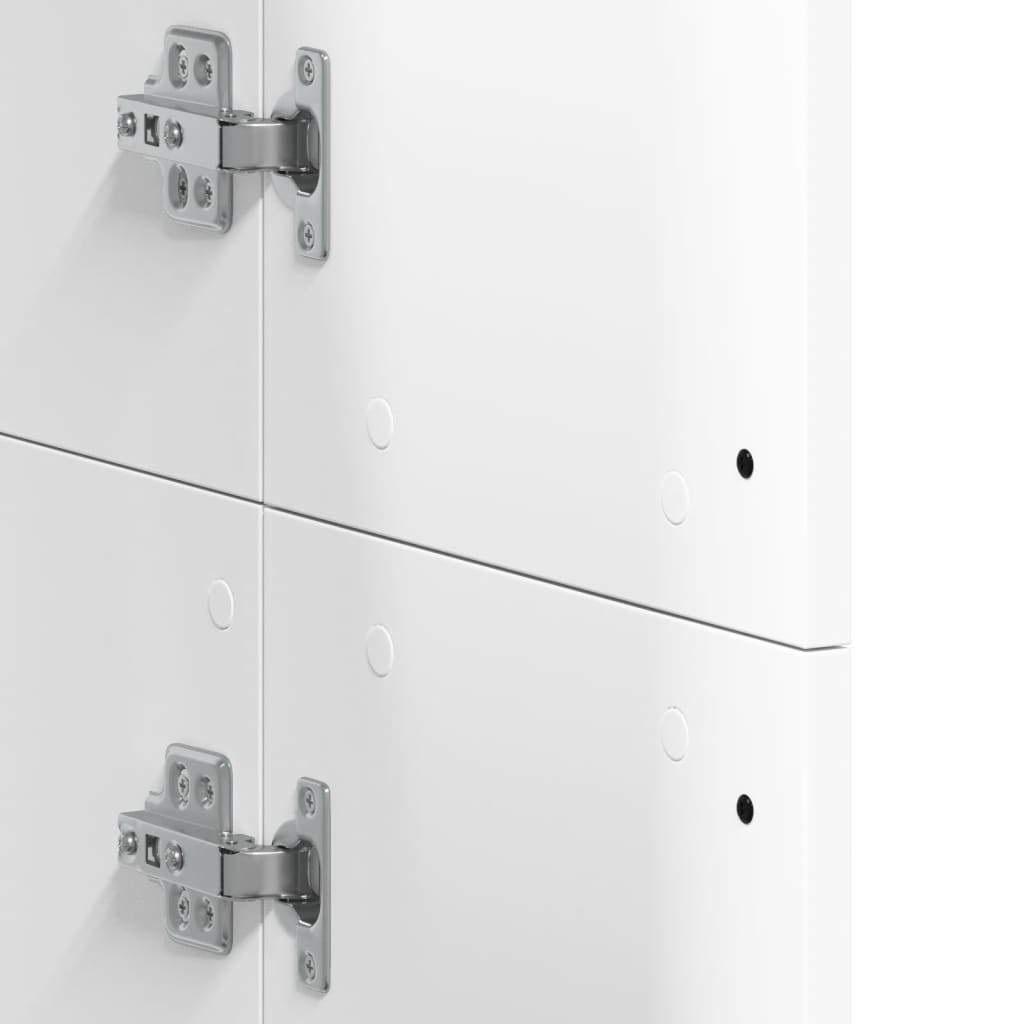 Highboard hvit 60x35x180 cm konstruert tre