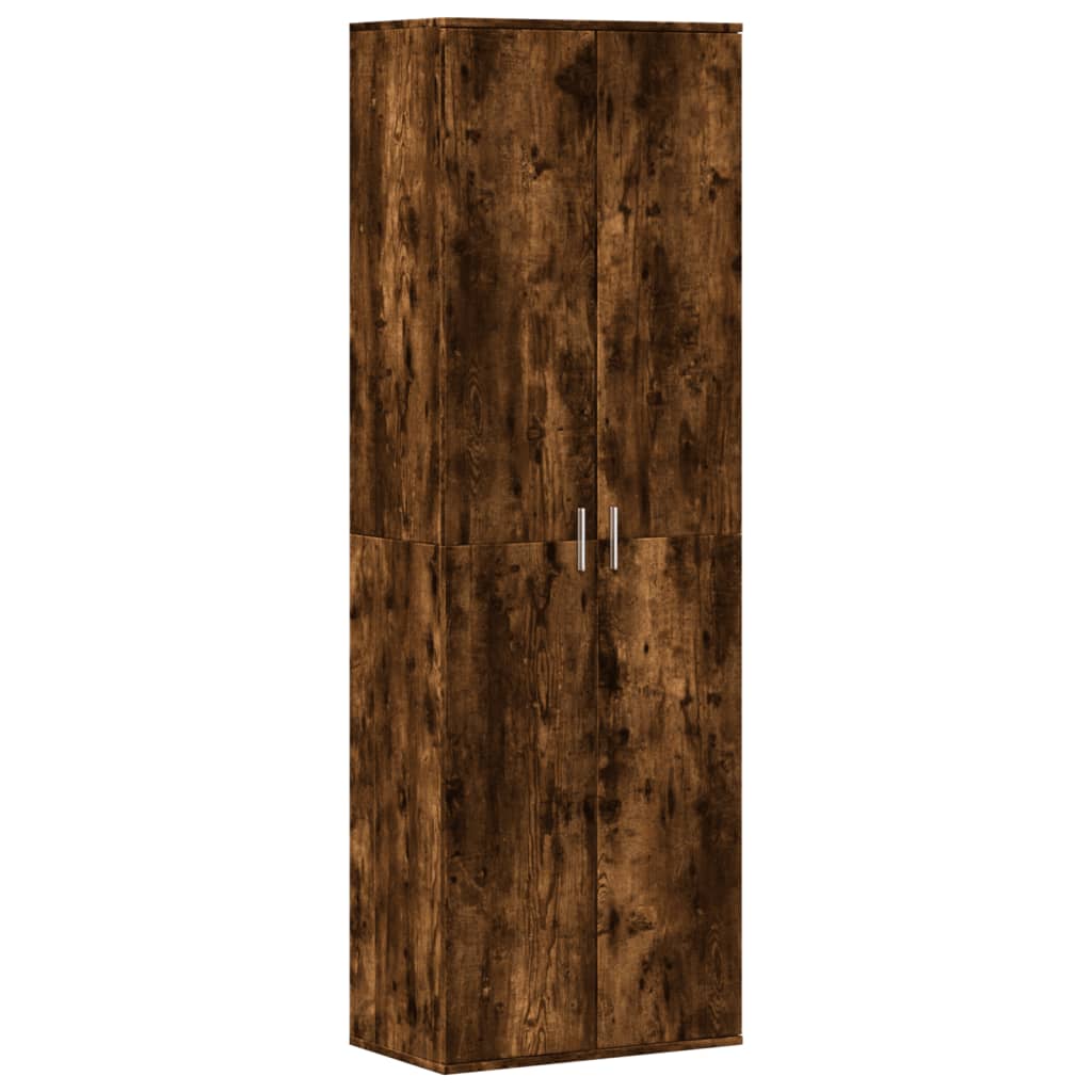 Highboard røkt eik 60x35x180 cm konstruert tre