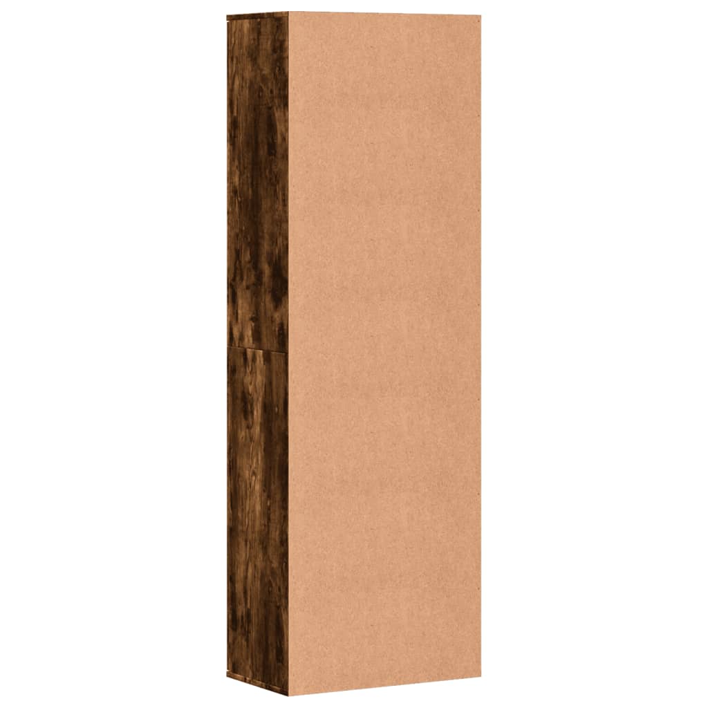 Highboard røkt eik 60x35x180 cm konstruert tre
